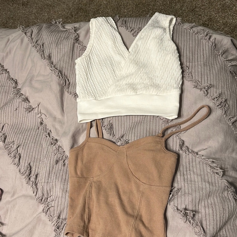 Cropped tank tops that can be styled down or up !